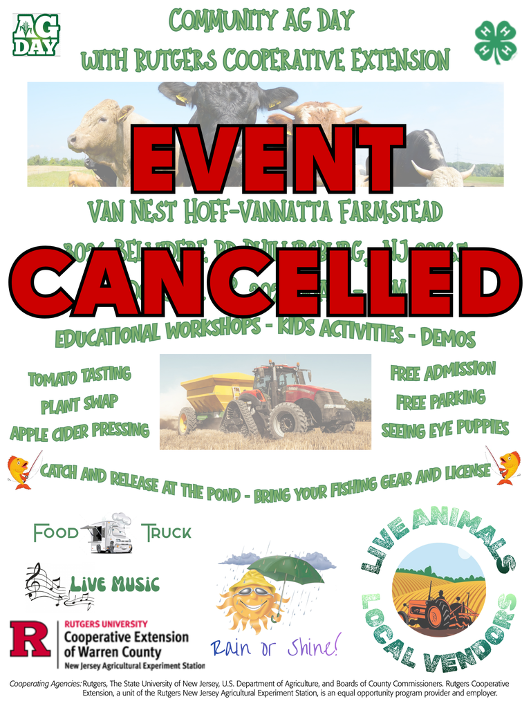 Community Ag Day With Rutgers Cooperative Extension
EVENT CANCELLED